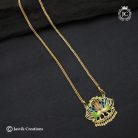 643 Forming meenkari Work LAskhmi with peacock Dollar Chain - 699 24 Only (3) -JCCH643