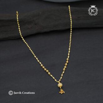 Simple Gold Look Ball Short Chain -JCCH646