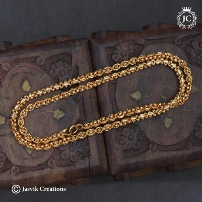 656 Microplated Thick Real Gold Cutting Cutting Chain 24 Only-JCCH656 -499 (4)