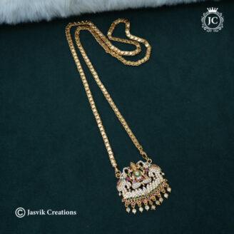 AD Gajalakshmi Dollar Chain ( Multi Colour ) - JCCH659
