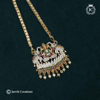 AD Gajalakshmi Dollar Chain ( Multi Colour ) - JCCH659 - 30 Inch