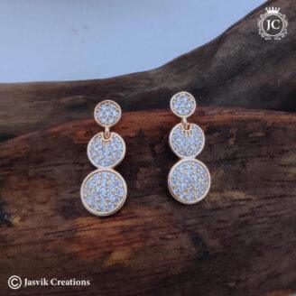 Rose Gold Grand Chandelier Earrings -JCRG088