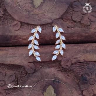 Rose Gold Grand Sunburst Drop Earrings - JCRG092