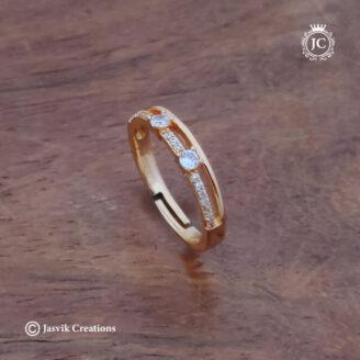 Fancy Adjustable  Rose Gold Finger Ring -JCFR122