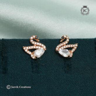 Rose Gold Swan Ear Ring - JCRG113
