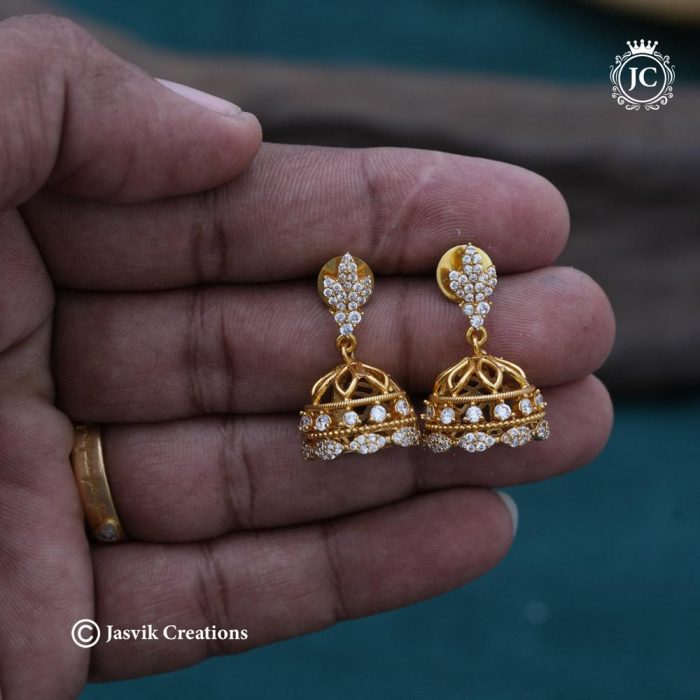 091 Premium-Matte- Full White Ad-Jhumka-JCER091–299-(20)
