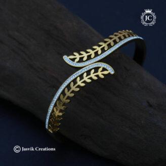 Antique Tarnish Trendy Leaf Bracelet - JCBT146