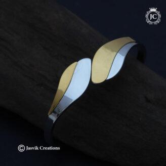 Antique Tarnish Dual-Tone Petal Bracelet  - JCBT147