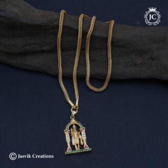Microplated AD Murugar Dollar Chain ( Multi ) - JCCH670