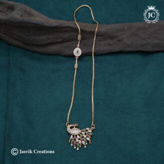 Peacock Dollar With Mugappu Chain ( 24 Inch Only ) - JCCH686