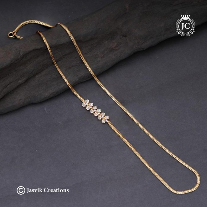 687 Diamond Look Mugappu Chain-JCCH687 - 499 (4)