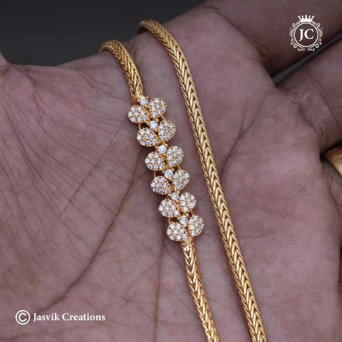 687 Diamond Look Mugappu Chain-JCCH687 - 499 (5)