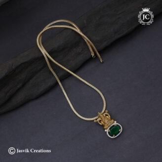 Premium Pendent ( Green ) with Micro Chain - JCCH689