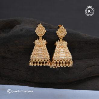 Microplated Gopuram Jhumka - JCER095