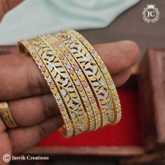 Microplated-Budget-Friendly-Combo-Bangle -  JCBN345