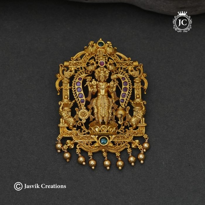 136 MAtte FinishLord Vishnu Pendent -JCPT136 - -599 (4)