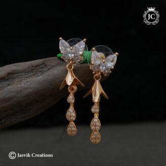 Elegant Rose Gold Drop Earrings - JCRG145