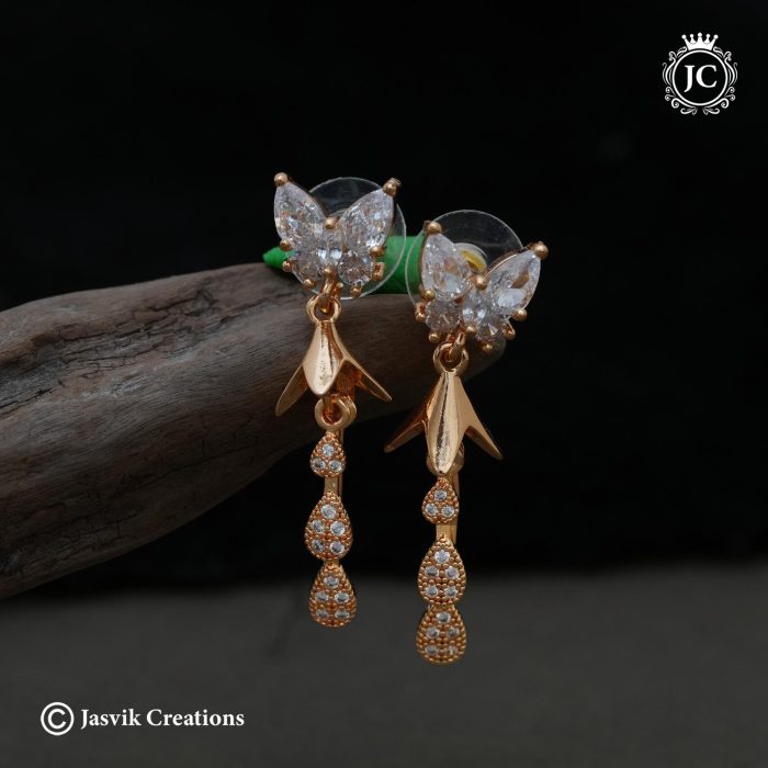 145 Rose Gold Ear Rings- JCRG145 - 170