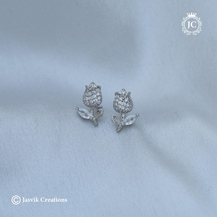 147 Siver Finish Ear ring- JCRG147- 99