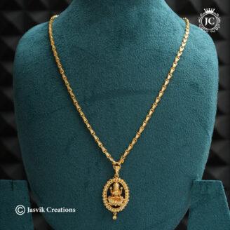 Real Gold Look Lakshmi Dollar Chain ( 24 Inch Only ) - JCCH695