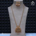 706 Matte finish Dollar Chain with go;ldem Beafs ( 30 Inch)-JCCH706 699 (4)