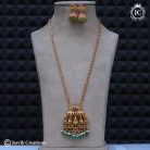 707 Matte finish Dollar Chain with Green Beafs ( 30 Inch) -JCCH707 699 (6)