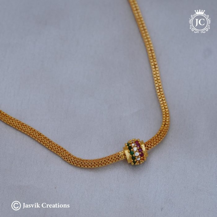 710 Short chain with AD Ball Pendent (Multi)- JCCH710- 299 (4) 710 Short chain with AD Ball Pendent (Multi)- JCCH710- 299 (4)