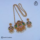 712 Antique Finish meenakari dollar Chain -JCCH712- 1399 24 Only (11)