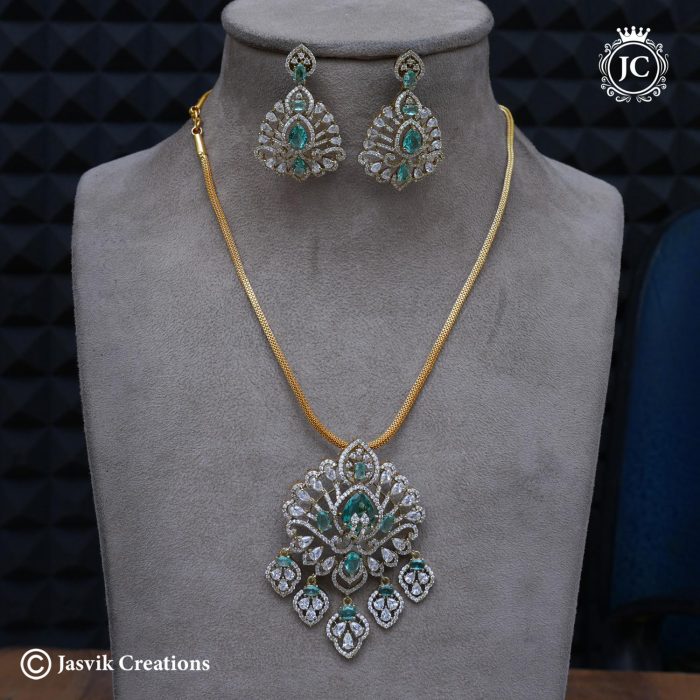 715-Victorian-Turquoise-Blue-dollar-Ear-Rings-With-Chain--JCCH715--1550-(-18-only)-(6)