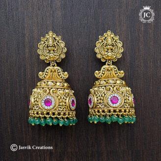 Antique Premium  Lakhmi Jhumka -  JCER759