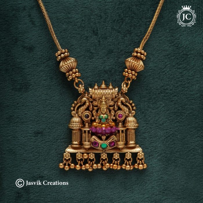 819 Matte Finsh Laklshmi Necklace with Enamel - JCNL819 ---850 (8)