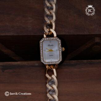 09 Elegant Rectangular White Dial Watch -JCCH09 (1)