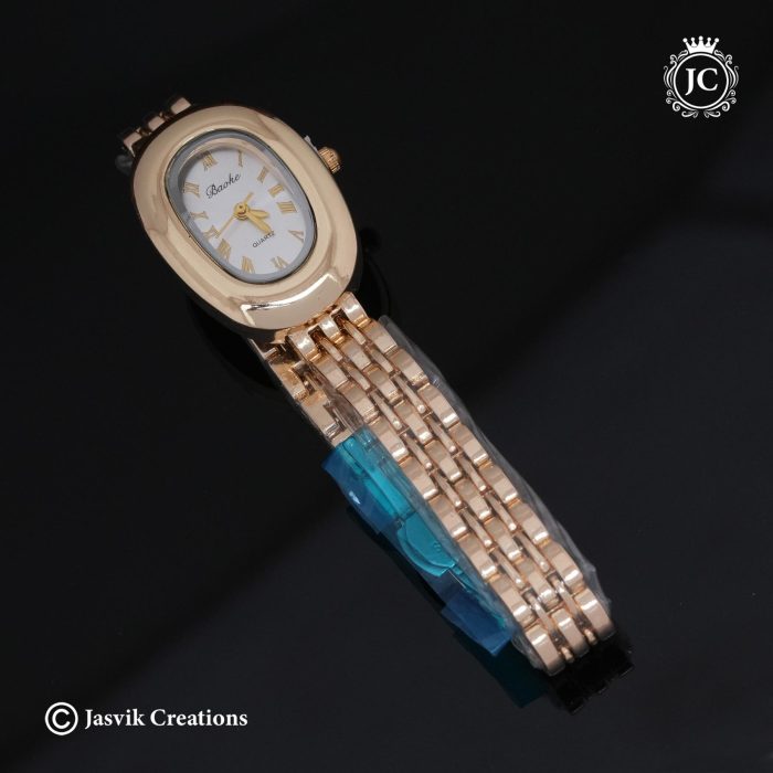 13 Classic Golden Oval Dial Watch with White - JCWH13 (1)
