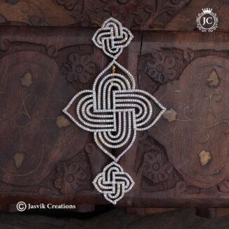 The Ananya Layered Kolam CZ Pendant Set - JCPT144