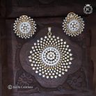 148 Gj finish rangoli dollar with earring- JCPT148- 999rs (2)