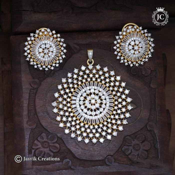 148 Gj finish rangoli dollar with earring- JCPT148- 999rs (2)