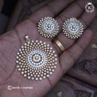 148 Gj finish rangoli dollar with earring- JCPT148- 999rs (3)