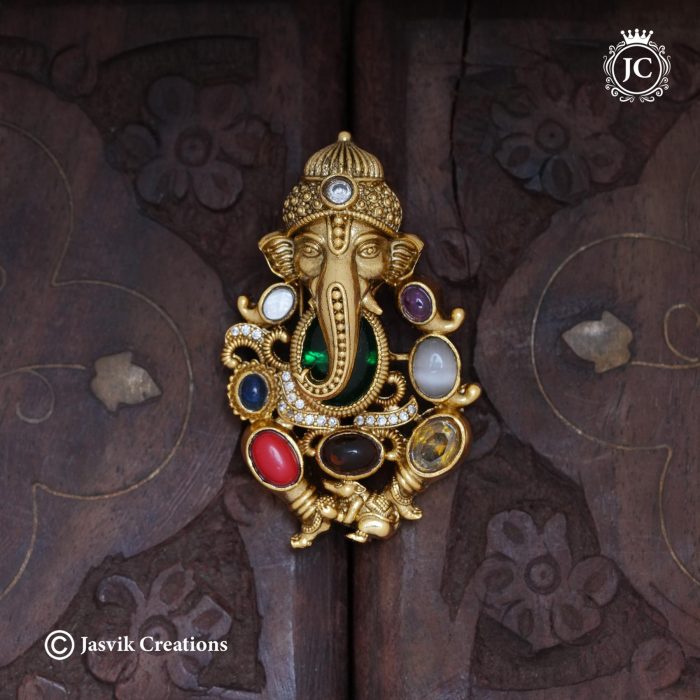 159 Premium Vinayagar navaratana dollar-JCPT159- 499 (6)