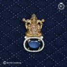 162 Vinayagar with emerald stone dollar-JCPT162- 350 (3)