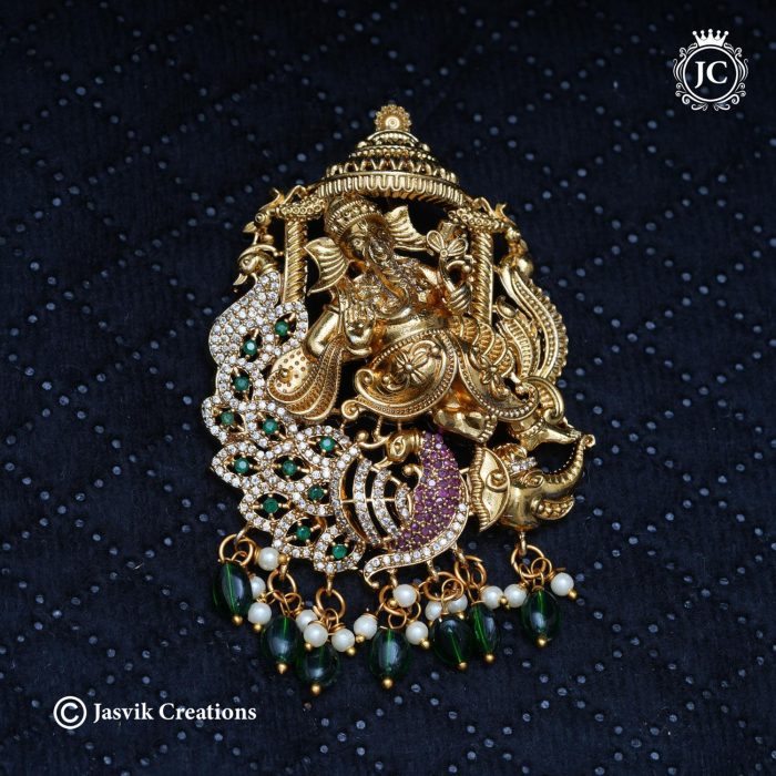 163 Vinayagar with peacock dollar JCPT163 -750 (7)