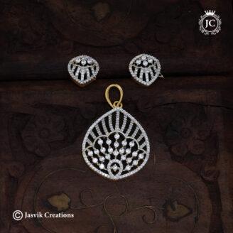 GJ Polish Mini CZ Pendant Set with Stud Earrings -  JCPT167