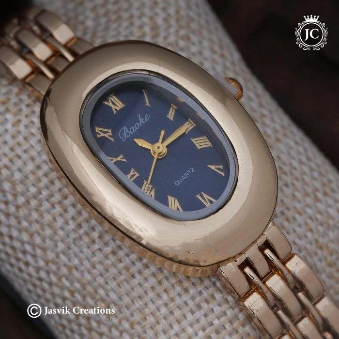 17 Classic Golden Oval Blue Dial Watch - JCWH17 (5)- 399
