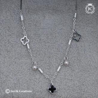 Premium Anti-Tarnish Silver Clover Charm Bracelet - JCBT183