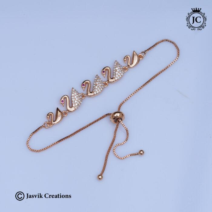 188 Rose Gold Swan Bracelet -JCBT188 - 250 (2) 188 Rose Gold Swan Bracelet -JCBT188 - 250 (2)