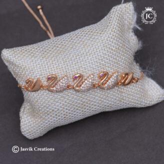 188 Rose Gold Swan Bracelet -JCBT188 – 250 (3)