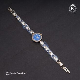 BAOKE Elegant Heart-Link Blue Dial Bracelet Watch - JCWH20