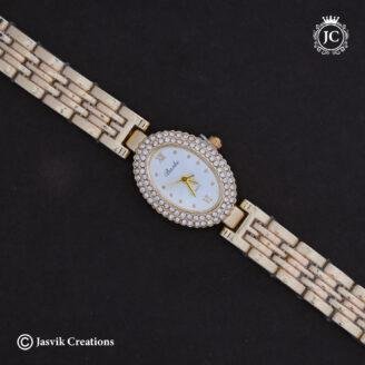Crystal-Studded Oval Women’s Bracelet Watch - JCWH23