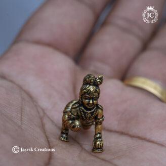 27 Brass Base Black Metal GGokula Krishnar – JCVU027 – 150 (6)