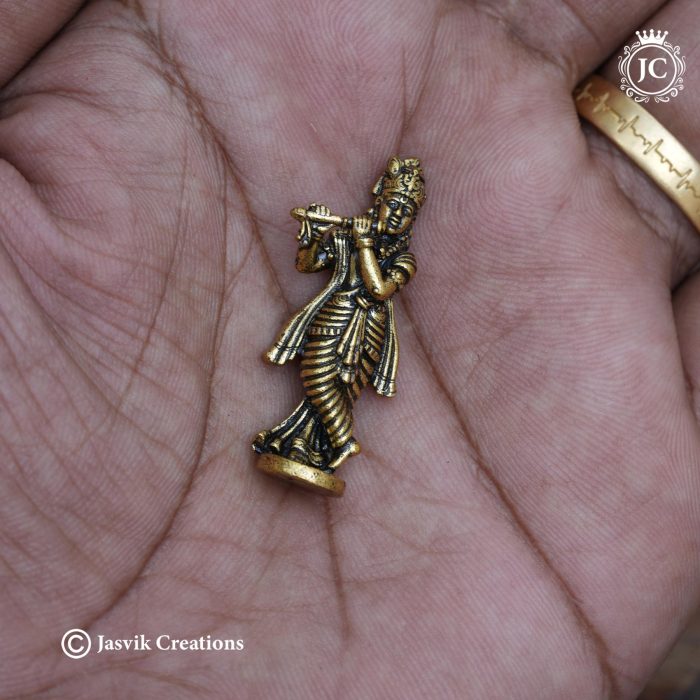30 Brass Base Black Metal Krishnar Mini - JCVU030- 150 (2)