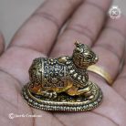 33 Brass Base Black Metal Nandhi - JCVU033-299 (3)